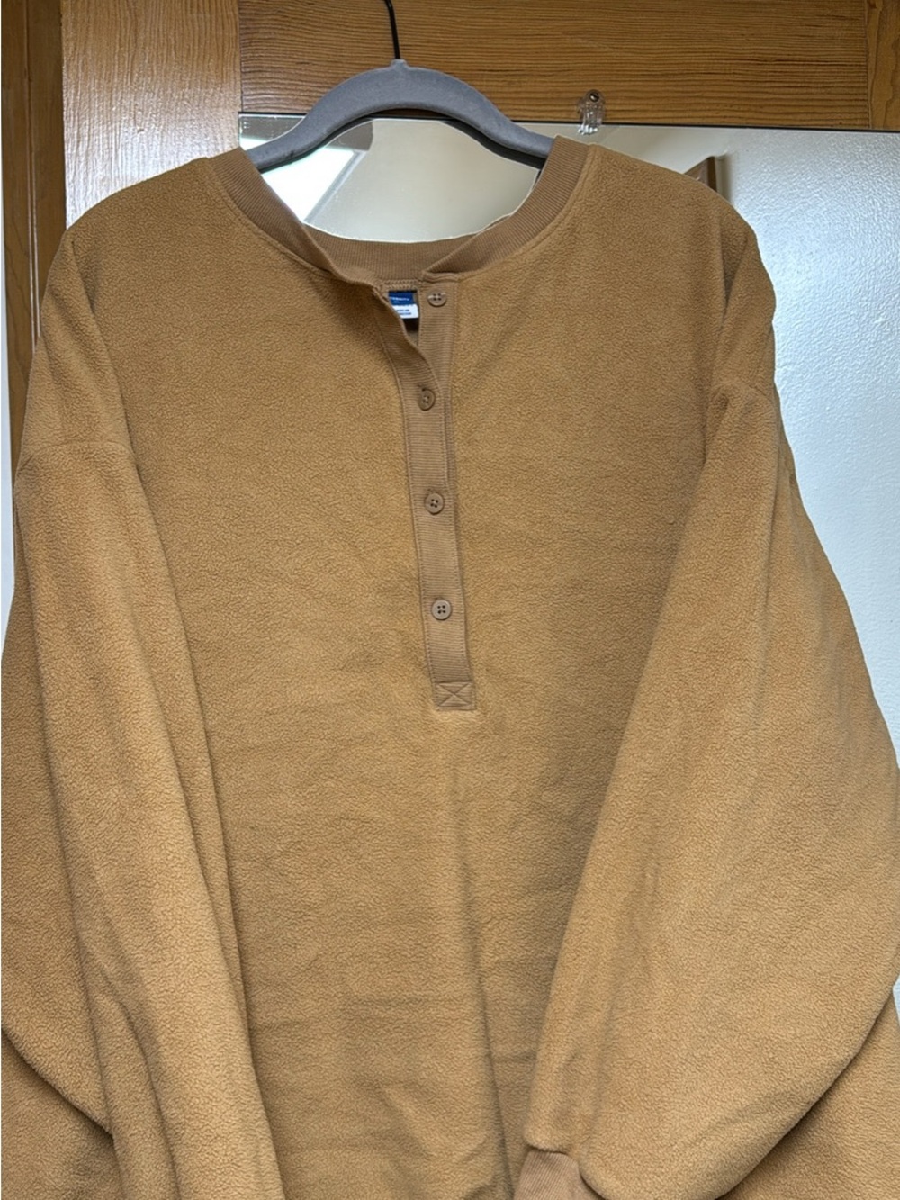 Women maternity Fleece Sweater in Camel